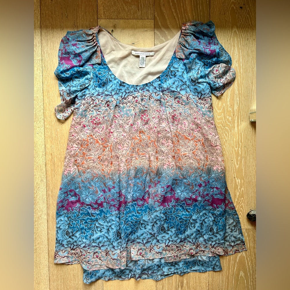 Ethereal silk Diane Von Furstenberg mini dress
